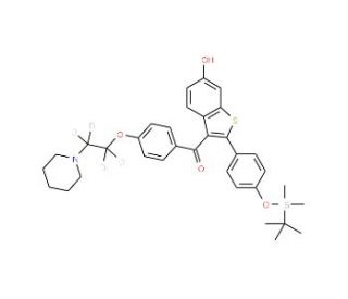 6-Hydroxy-4&prime;-tert-butyldimethylsylyl Raloxifene-d4 - chemical structure image