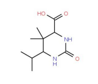 6-Isopropyl-5,5-dimethyl-2-oxohexahydropyrimidine-4-carboxylic acid - chemical structure image