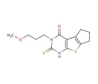 6-Mercapto-5-(3-methoxy-propyl)-1,2,3,5-tetrahydro-8-thia-5,7-diaza-cyclopenta[a]inden-4-one - chemical structure image