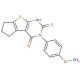 6-Mercapto-5-(4-methoxy-phenyl)-1,2,3,5-tetrahydro-8-thia-5,7-diaza-cyclopenta[a]inden-4-one - chemical structure image