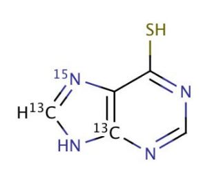 6-Mercaptopurine-13C2,15N - chemical structure image
