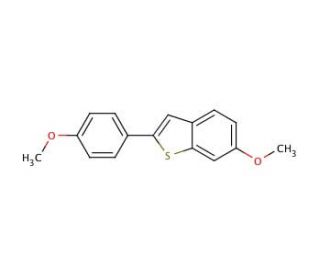6-Methoxy-2-(4-methoxyphenyl)benzo[b]thiophene (CAS 63675-74-1) - chemical structure image