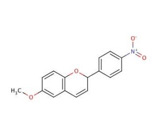 6-Methoxy-2-(4-nitrophenyl)-2H-1-benzopyran (CAS 887406-88-4) - chemical structure image