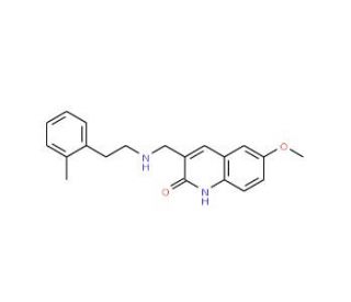 6-Methoxy-3-[(2-o-tolyl-ethylamino)-methyl]-1H-quinolin-2-one - chemical structure image