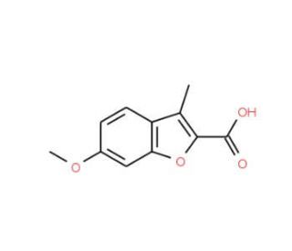 6-Methoxy-3-methyl-benzofuran-2-carboxylic acid (CAS 10410-29-4) - chemical structure image