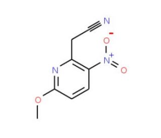 6-Methoxy-3-nitropyridine-2-acetonitrile (CAS 111795-99-4) - chemical structure image
