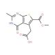 [6-(methoxycarbonyl)-2-methyl-4-oxo-3,4-dihydrothieno[2,3-d]pyrimidin-5-yl]acetic acid - chemical structure image