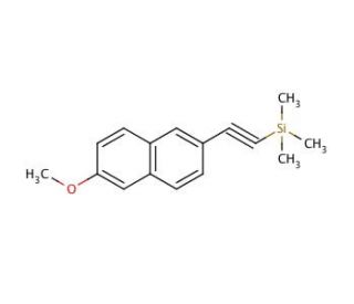 (6-Methoxynaphthalen-2-ylethynyl)trimethylsilane (CAS 454431-03-9) - chemical structure image