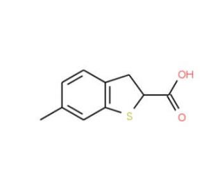 6-methyl-2,3-dihydro-1-benzothiophene-2-carboxylic acid (CAS 26018-71-3) - chemical structure image
