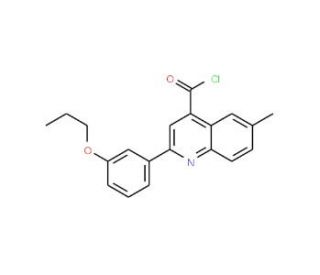 6-methyl-2-(3-propoxyphenyl)quinoline-4-carbonyl chloride - chemical structure image