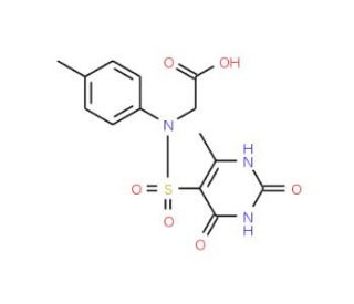 [[(6-Methyl-2,4-dioxo-1,2,3,4-tetrahydropyrimidin-5-yl)sulfonyl](4-methylphenyl)amino]acetic acid - chemical structure image