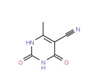 6-methyl-2,4-dioxo-1,2,3,4-tetrahydropyrimidine-5-carbonitrile (CAS 5900-40-3) - chemical structure image