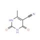 6-methyl-2,4-dioxo-1,2,3,4-tetrahydropyrimidine-5-carbonitrile (CAS 5900-40-3) - chemical structure image