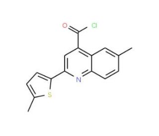 6-methyl-2-(5-methyl-2-thienyl)quinoline-4-carbonyl chloride - chemical structure image