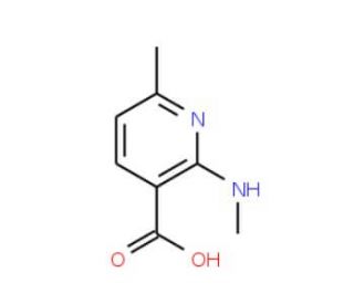 6-methyl-2-(methylamino)nicotinic acid (CAS 155790-12-8) - chemical structure image