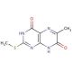 6-Methyl-2-methylthio-4,7(3H,8H)-pteridinedione (CAS 138612-37-0) - chemical structure image