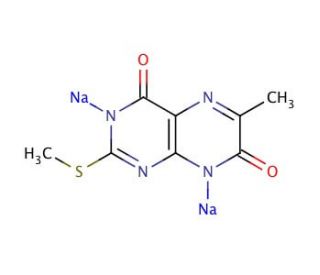 6-Methyl-2-methylthio-4,7(3H,8H)-pteridinedione Disodium Salt - chemical structure image