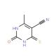 6-methyl-2-oxo-4-thioxo-1,2,3,4-tetrahydropyrimidine-5-carbonitrile (CAS 2228-22-0) - chemical structure image