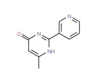 6-methyl-2-pyridin-3-ylpyrimidin-4(3H)-one (CAS 16879-57-5) - chemical structure image