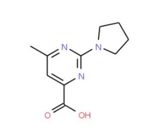 6-Methyl-2-pyrrolidin-1-yl-pyrimidine-4-carboxylic acid - chemical structure image