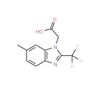 (6-Methyl-2-trifluoromethyl-benzoimidazol-1-yl)-acetic acid - chemical structure image