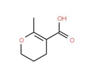 6-Methyl-3,4-dihydro-2H-pyran-5-carboxylic acid (CAS 5399-21-3) - chemical structure image