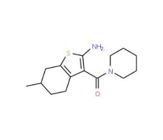 6-Methyl-3-(piperidin-1-ylcarbonyl)-4,5,6,7-tetrahydro-1-benzothien-2-ylamine - chemical structure image