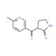 6-Methyl-3-pyridoyl-2-pyrrolidinone (CAS 1076198-57-6) - chemical structure image