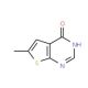 6-Methyl-3H-thieno[2,3-d]pyrimidin-4-one (CAS 108831-66-9) - chemical structure image