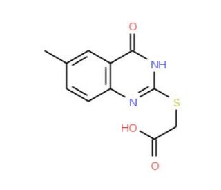 (6-Methyl-4-oxo-3,4-dihydro-quinazolin-2-ylsulfanyl)-acetic acid - chemical structure image