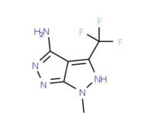 6-Methyl-4-(trifluoromethyl)-1,6-dihydropyrazolo[3,4-c]pyrazol-3-ylamine (CAS 478047-15-3) - chemical structure image