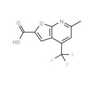 6-methyl-4-(trifluoromethyl)furo[2,3-b]pyridine-2-carboxylic acid - chemical structure image