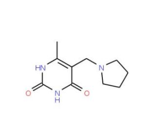 6-Methyl-5-(1-pyrrolidinylmethyl)-2,4(1H,3H)-pyrimidinedione - chemical structure image
