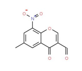 6-Methyl-8-nitro-4-oxo-4H-chromene-3-carbaldehyde - chemical structure image