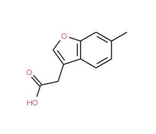 (6-Methyl-benzofuran-3-yl)-acetic acid (CAS 142917-39-3) - chemical structure image