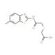 [(6-Methyl-benzothiazol-2-ylcarbamoyl)-methyl-sulfanyl]-acetic acid (CAS 332383-09-2) - chemical structure image