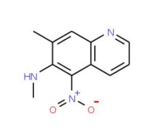 6-Methylamino-7-methyl-5-nitroquinoline (CAS 83407-41-4) - chemical structure image