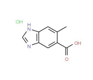 6-Methylbenzimidazole-5-carboxylic acid hydrochloride (CAS 10351-76-5) - chemical structure image