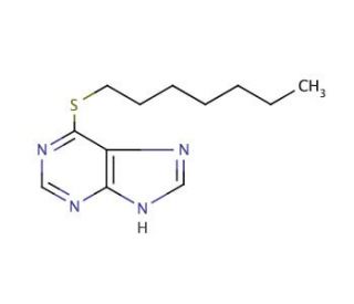 6-n-Heptylmercaptopurine (CAS 83277-80-9) - chemical structure image