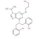6-[N,N-Di(2-hydroxybenzyl)amino]-2-[(3-hydroxypropyl)amino]-9-isopropylpurne - chemical structure image