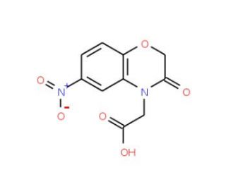 (6-nitro-3-oxo-2,3-dihydro-4H-1,4-benzoxazin-4-yl)acetic acid - chemical structure image