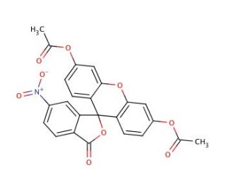 6-Nitrofluorescein Diacetate (CAS 53299-21-1) - chemical structure image