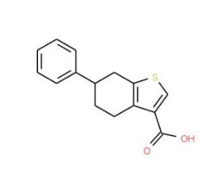 6-phenyl-4,5,6,7-tetrahydro-1-benzothiophene-3-carboxylic acid - chemical structure image