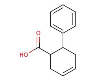6-phenyl-cyclohex-3-enecarboxylic acid (CAS 66879-03-6) - chemical structure image