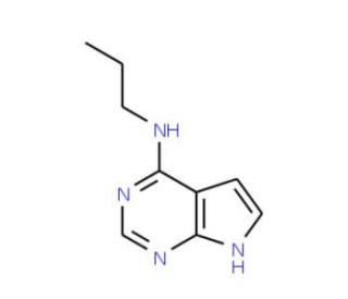 6-Propylamino-7-deazapurine (CAS 60972-21-6) - chemical structure image