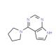 6-Pyrrolidino-7-deazapurine (CAS 90870-68-1) - chemical structure image