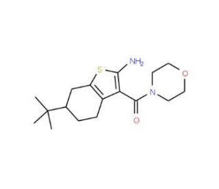 6-tert-Butyl-3-(morpholin-4-ylcarbonyl)-4,5,6,7-tetrahydro-1-benzothien-2-ylamine - chemical structure image
