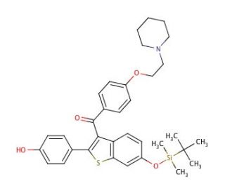 6-tert-Butyldimethylsilyl-4&prime;-hydroxy Raloxifene (CAS 174264-47-2) - chemical structure image