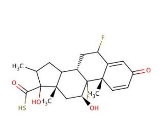 6&alpha;,9&alpha;-Difluoro-11&beta;,17&alpha;-dihydroxy-16&alpha;-methyl-3-oxoandrosta-1,4-diene-17a-carbothioic acid (CAS 80473-92-3) - chemical structur