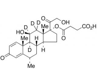 6&alpha;-Methyl Prednisolone 17-Hemisuccinate-d4 (major) - chemical structure image
